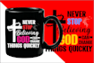 create custom mug designs or typography coffee mug designs