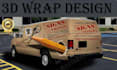 create 3d wrap design, vehicle wrap