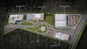create a concept and 3d render of site plan, housing complex, urban development