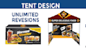 do event canopy tent, backdrop, roll up banner, feather flag, table cover etc