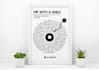 create custom song lyrics print wall art in vinyl style