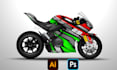 create professional motorcycle street bike wrap design, boat bike, racing bike