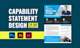 design an amazing capability statement government contract bids