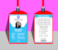 create an office, press, staff, and student id card design