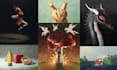 do a geometric  painted  surreal illustration of anything you can imagine
