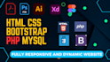 build a high responsive website in html css bootstrap php