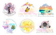 design unique watercolor  logo with branding kit