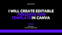 create canva presentations as a  canva expert