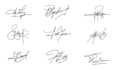 design artistic handwritten signature logo or autograph