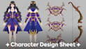 draw character design sheet in anime manga art style