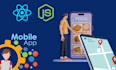 create full stack web and mobile apps in react js react native and node js