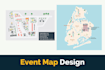design high quality event map illustration