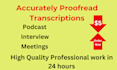 proofread and edit auto generated ai content transcripts