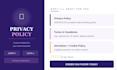 draft privacy policy disclaimer cookie policy terms and conditions