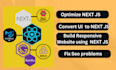 develop seo optimized nextjs website,next 13 app, single page app with expertise