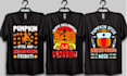 make amazing halloween pumpkin t shirt design for you