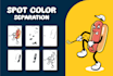 do professional cmyk, spot, halftone color separation for screen printing