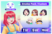 crearé emotes personalizados para twitch, kick y youtube