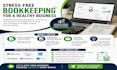 do monthly accounting bookkeeping in quickbooks, xero, wave, zohobooks
