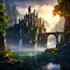 do fantasy watercolor concept art background illustration