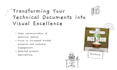create technical sell sheets, brochures and specs sheets