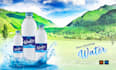 do premium water bottle label design with 3d mockup