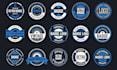 design badge, patch, sticker, circular round logo design