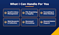 do virtual assistant, admin support and data organization tasks