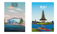 building vector art illustration poster design