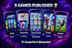 develop a hyper casual or 2d 3d mobile game in unity for android and IOS