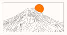 design hand drawn line art of mountains and nature scenes