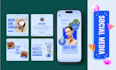 create a modern, business social media design