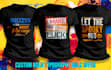 do custom bold typography bulk graphic t shirt in 6 hour