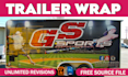 create professional box trailer, long trailer, gaming trailer wrap design