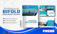 design marketing bifold or trifold brochure ,leaflet, one pager and sales flyer