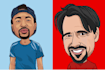 cartoon bobbleheads from photography