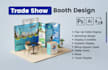 design trade show booth, banner and backdrop