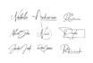 design signature handwritten and logo