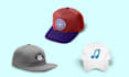 do snapback, baseball cap mockup and artwork, logo and badge