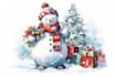 create unique christmas  illustration in ai art format