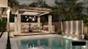 design luxury villa landscape with 3d rendering
