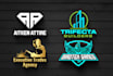 do modern unique 3d business logo design and redesign