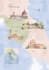 create a hand drawn wedding map with venue illustrations