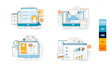 create professional flat and line icons for UI UX design