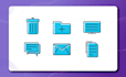 custom design icon set