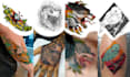 design a bold custom color tattoo artwork