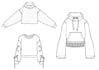 create sweatshirt, hoodie design technical drawing packs