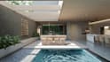 create a 3d interior for a residential building