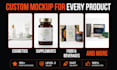 do 2d 3d box, bottle packaging mockups, ai, amazon product images