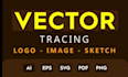 do vector tracing logo, vectorize image, convert to vector